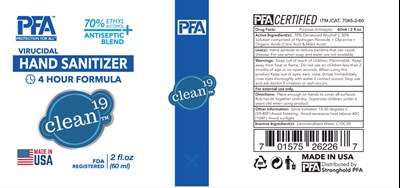 Clean19- Stronghold Pfa (Ckean 19 For Fda W Strong)